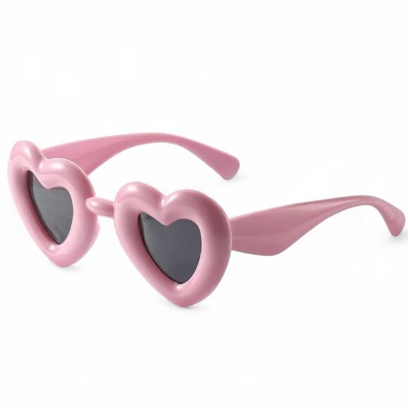 wild fable Accessories - Wild Fable Pastel Pink Puffy Heart Sunglasses Kawaii Cutecore Cutegoth Glamour